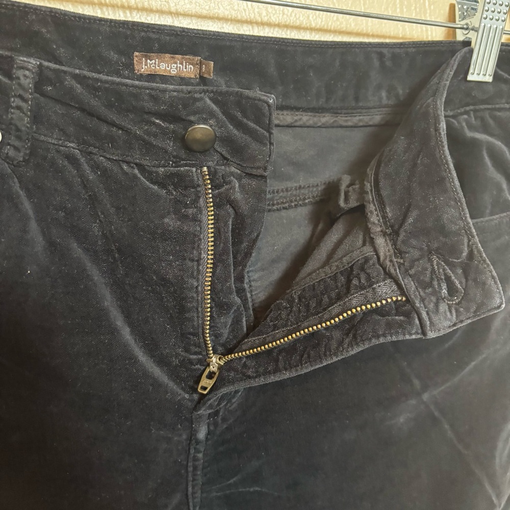 J.McLaughlin Women's Pants Velvet Soft Pockets Black Size 8 - Picture 5 of 6